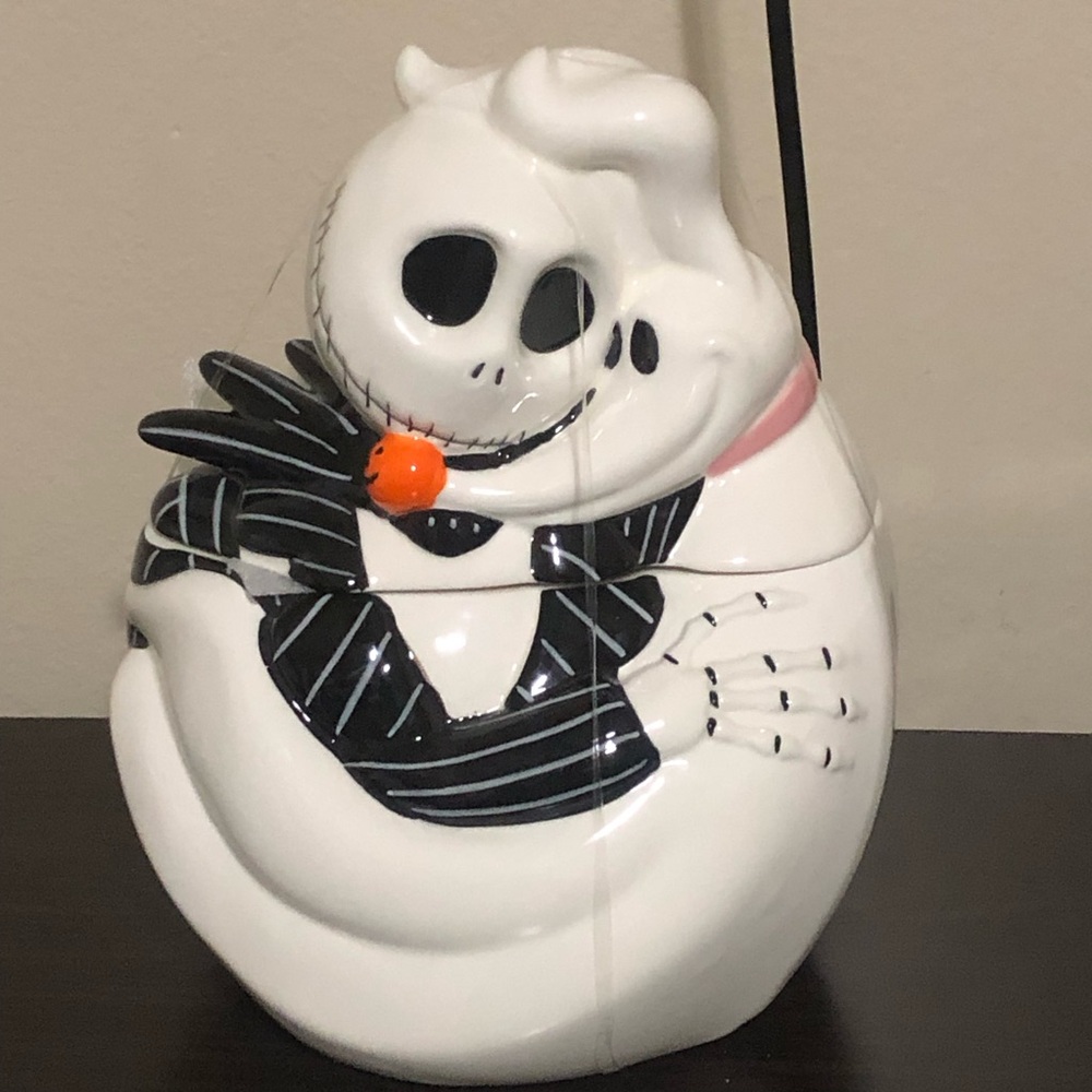 Disney Jack Skellington Zero Nightmare Before Christmas Cookie Jar Ceramic 10x8